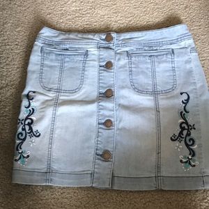 Denim mini skirt